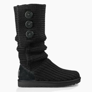UGG Black Knit Boots